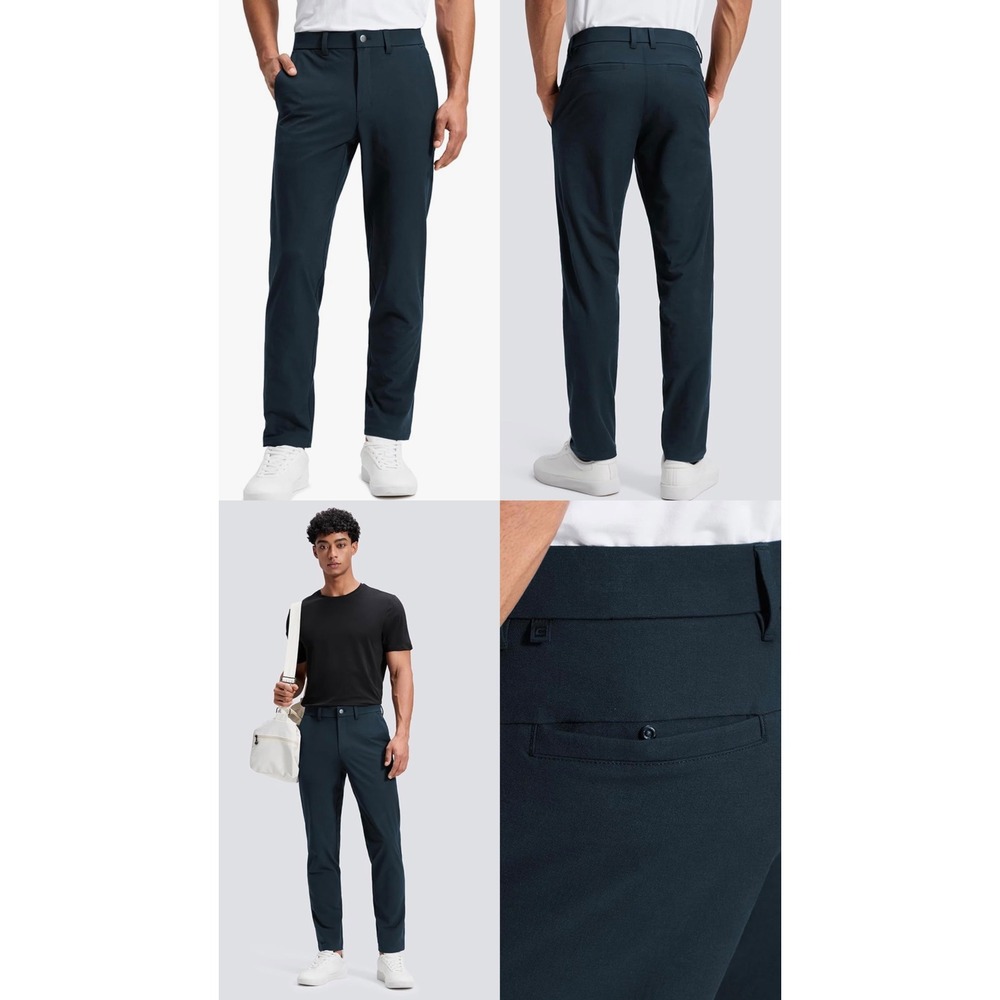 CRZ YOGA Stretch Cotton Chino Pants for Men - true navy size 28